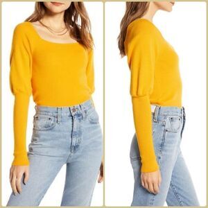 Something Navy Square Neck Sweater